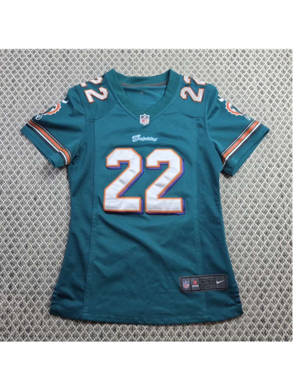 Nike Miami Dolphins Reggie Bush #22 On Field Game Jersey Women’s Small Teal NFL